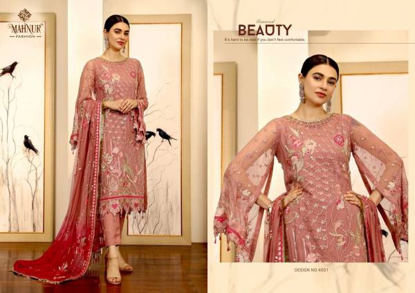 Mahnur 4 Bridal New Festive Wear Designer Georgette Pakistani Suit Collection